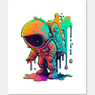 Colorful Astronaut Sticker #6 Posters and Art